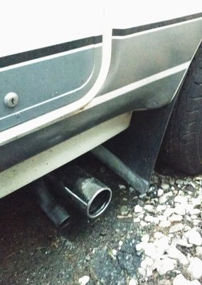 Engine exhaust tip and painted gen pipe