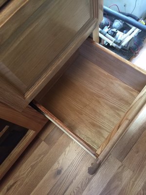 This is shortened bottom deep drawer.