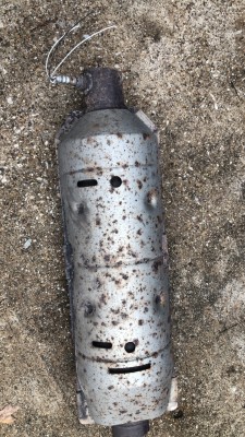 catalytic converter after I lifted it up twice and it separated