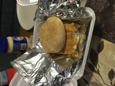 Haddock sandwich from Karen's.