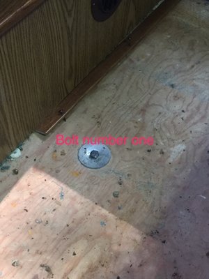 Bolt under table