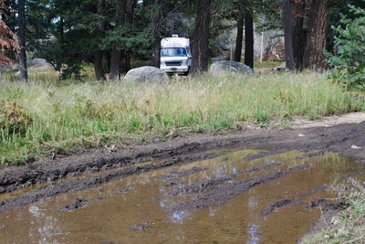 This bog was a moat to deter visitors with large rigs